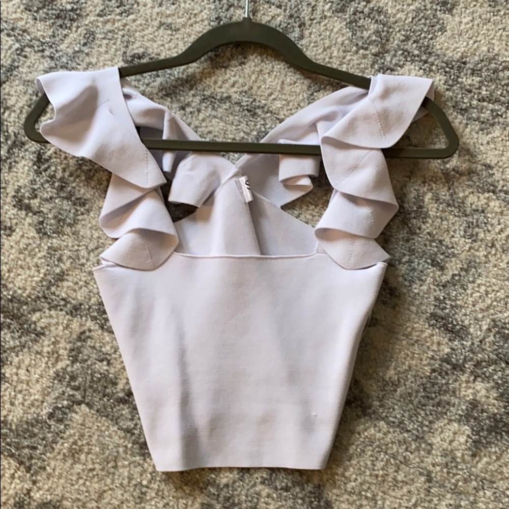 LF Ruffle Sleeve Crop Top